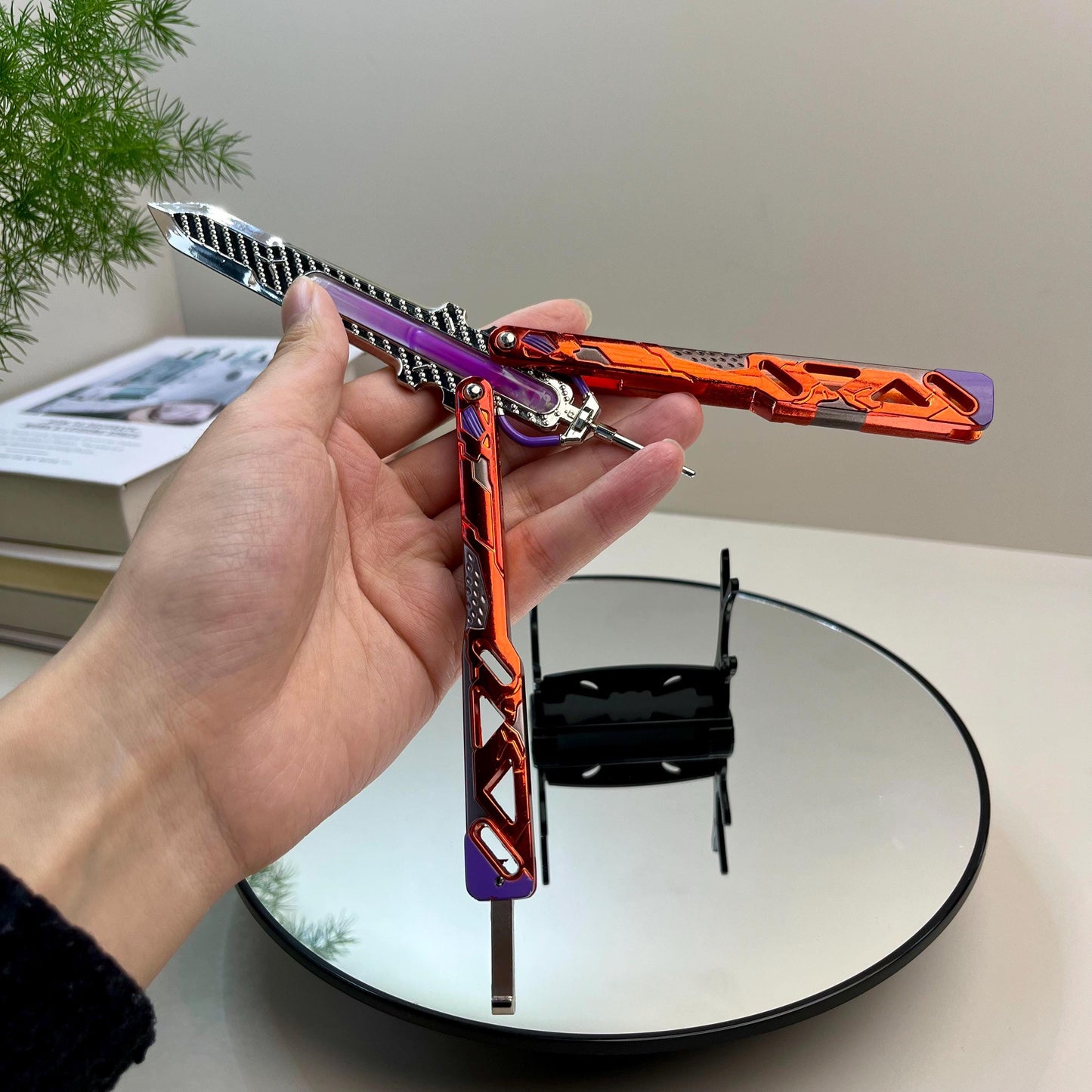 APEX Butterfly Handmade Octane Trainer Knife, Heirloom Octane, Liquid Tube Collective Blunt Trainer, Luminous Weapon, Weapons Replica Gift