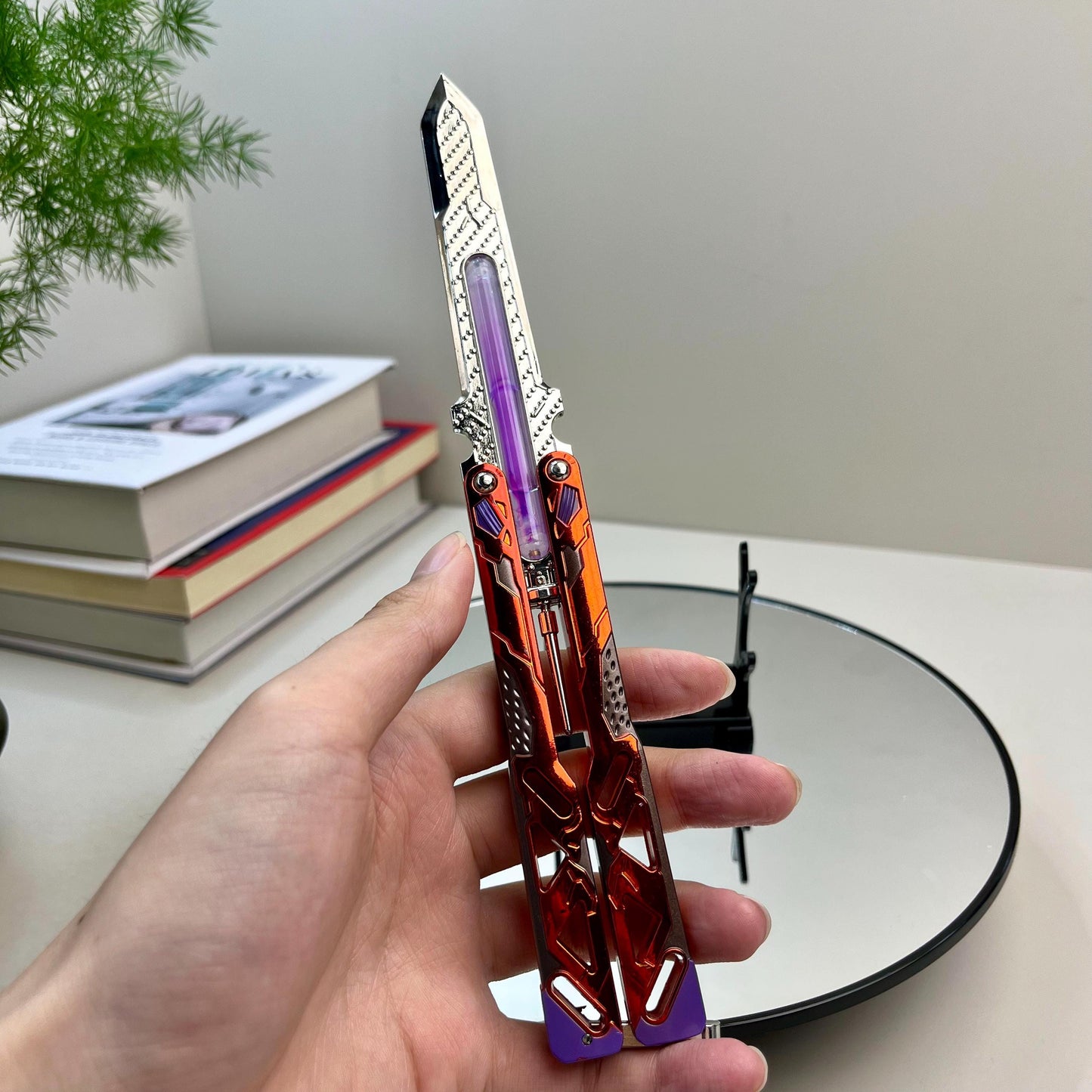 APEX Butterfly Handmade Octane Trainer Knife, Heirloom Octane, Liquid Tube Collective Blunt Trainer, Luminous Weapon, Weapons Replica Gift