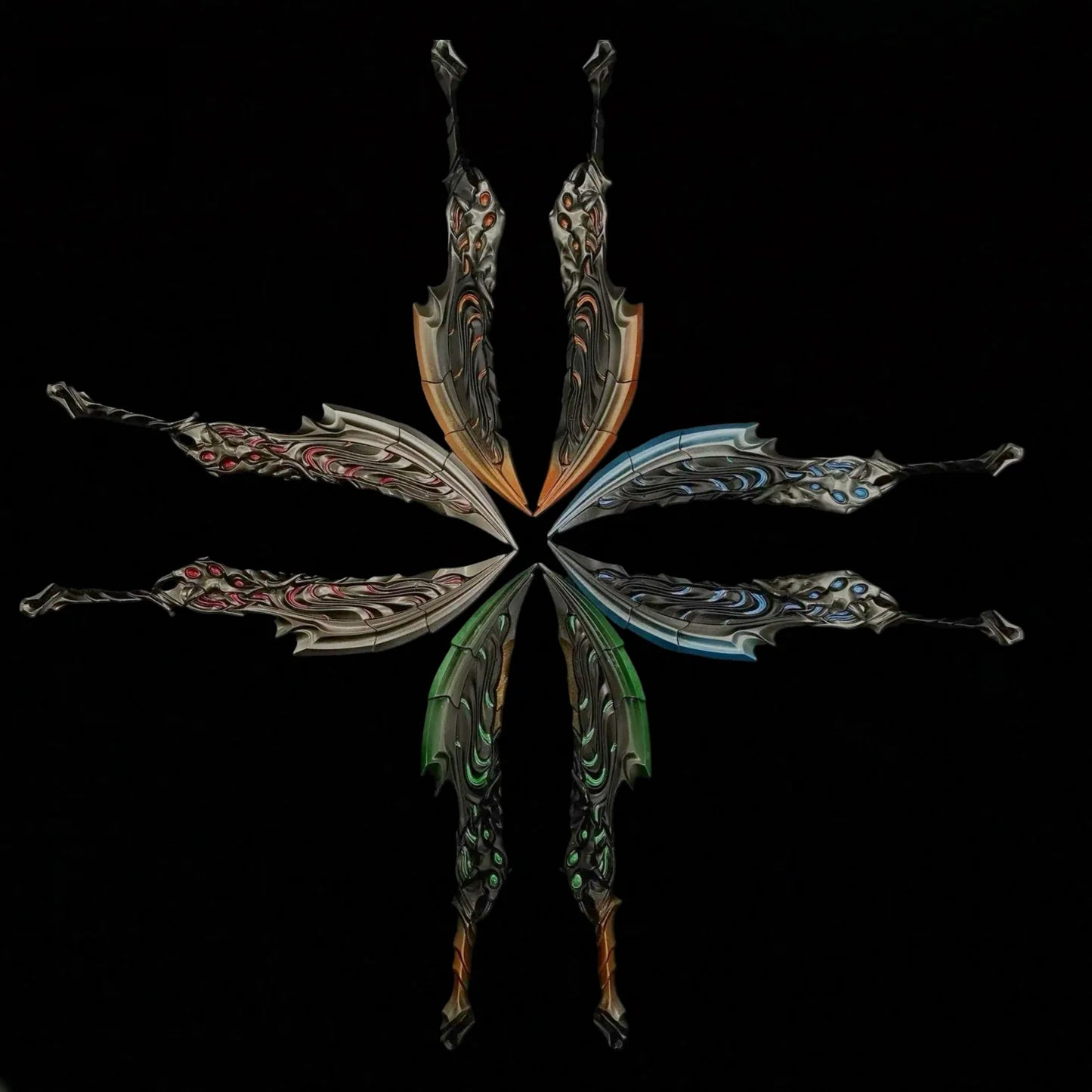 18.5CM/7.28'' Blades Of Primordia Metal Game Prop 4 Colors