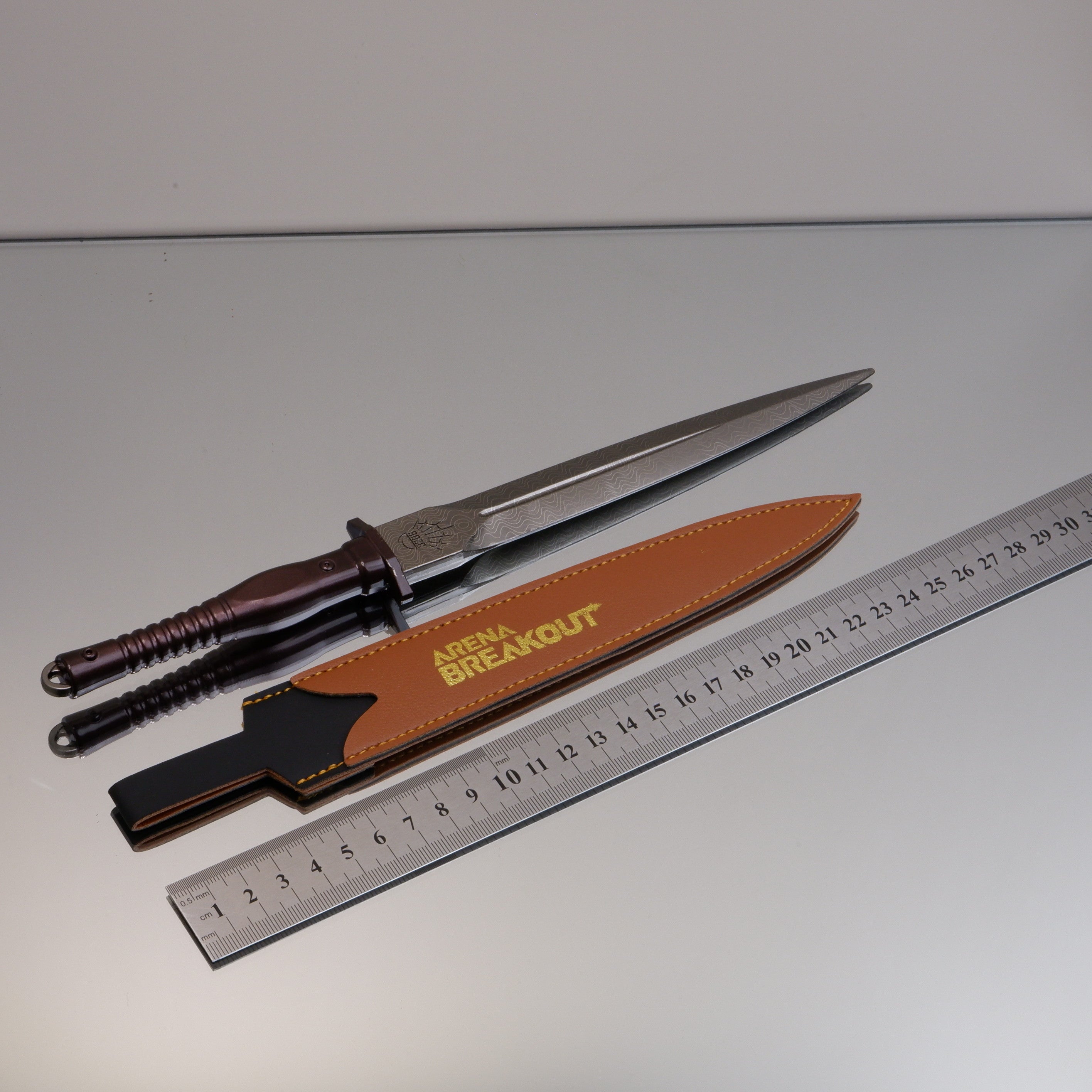 Arena Breakout Assault Knife Model: Metal Cosplay Prop with Sheath