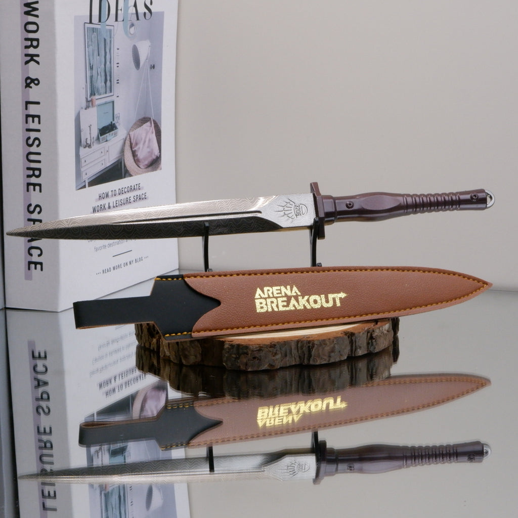 Arena Breakout Assault Knife Model: Metal Cosplay Prop with Sheath