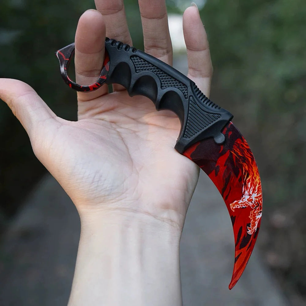 20cm/7.9'' CSGO Karambit Lore Blunt Blade Knife