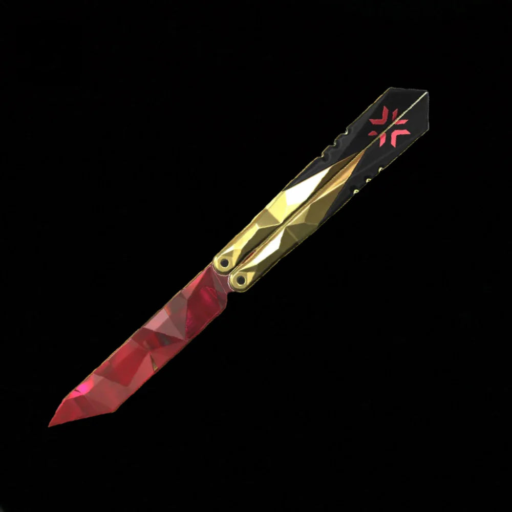 25CM/9.8 High-quality Metal Champion Knife Red Blunt Blade Trainer Cosplay Prop