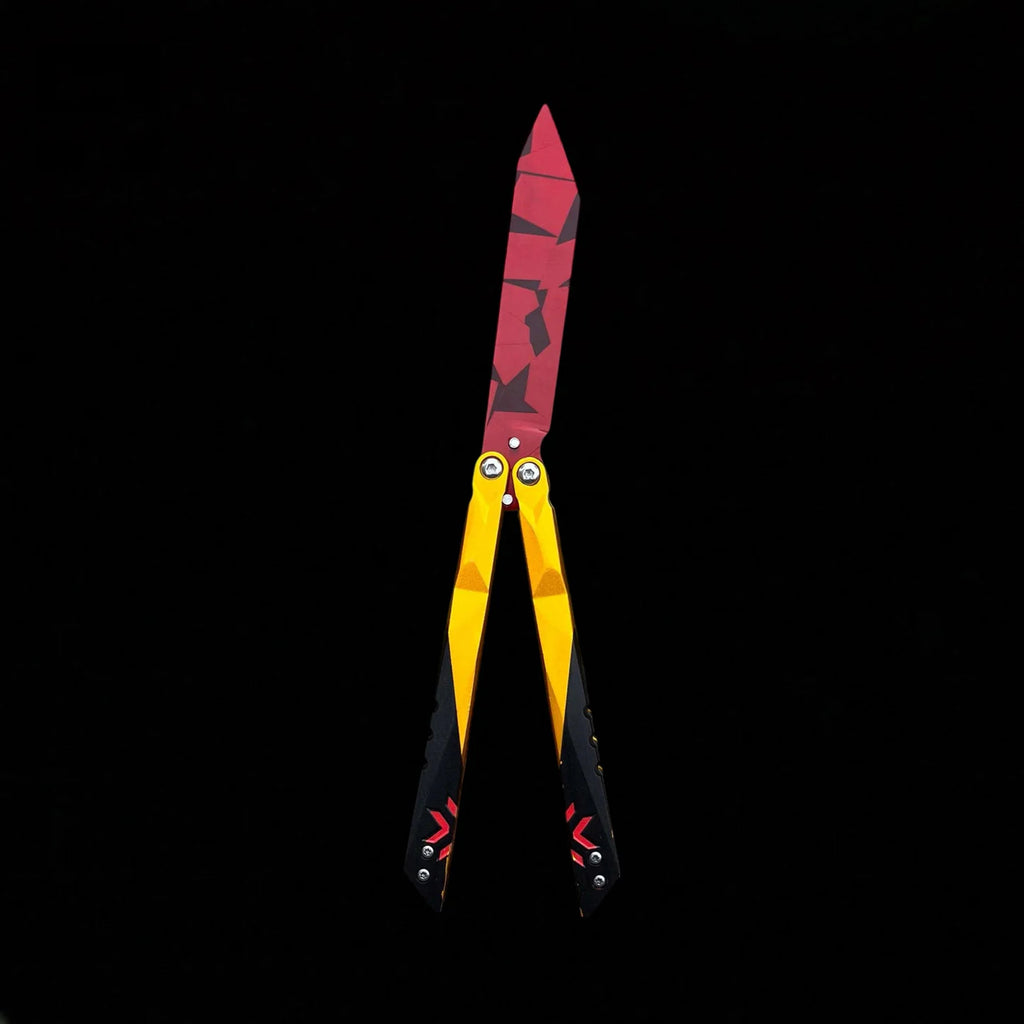 25CM/9.8 High-quality Metal Champion Knife Red Blunt Blade Trainer Cosplay Prop