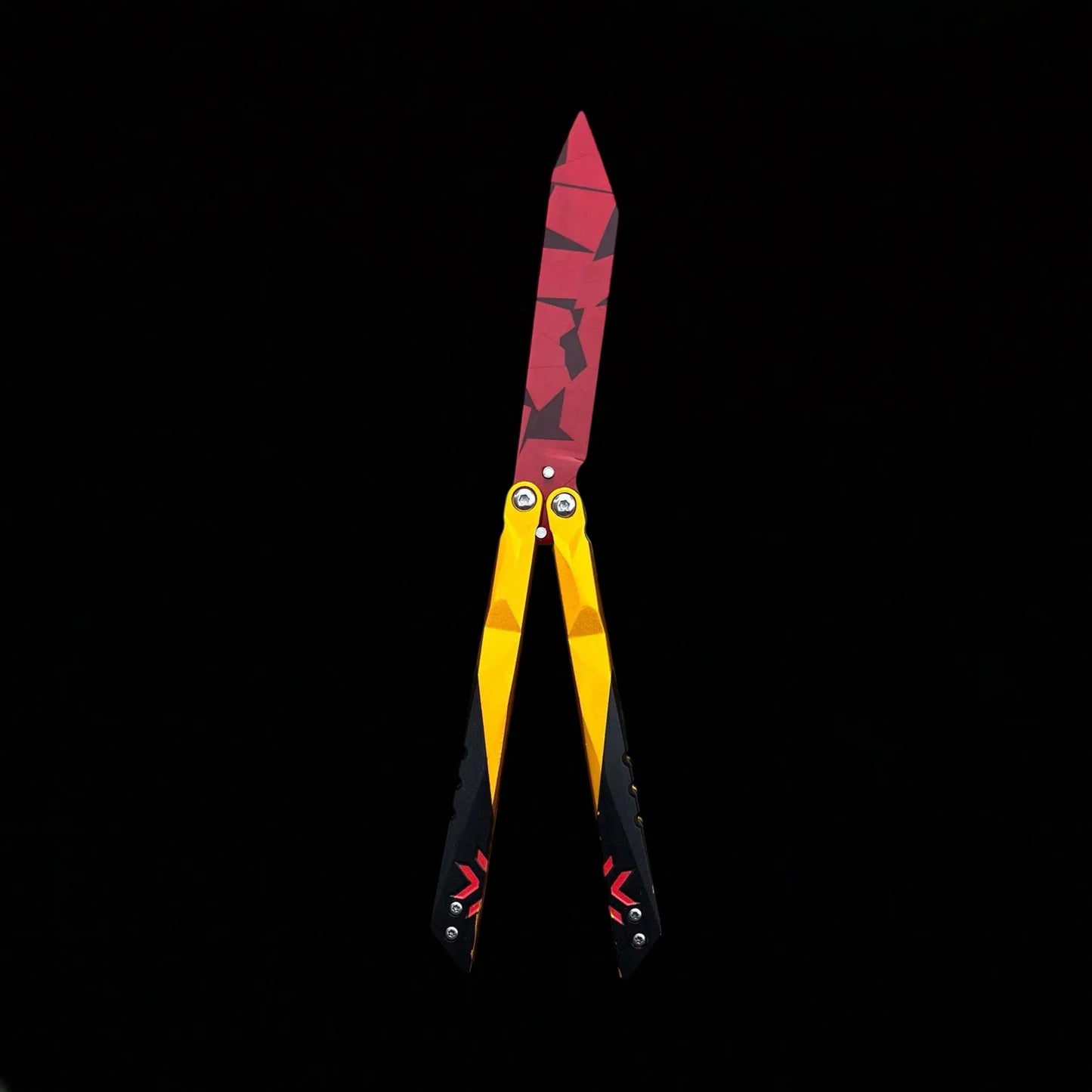 25CM/9.8 High-quality Metal Champion Knife Red Blunt Blade Trainer Cosplay Prop