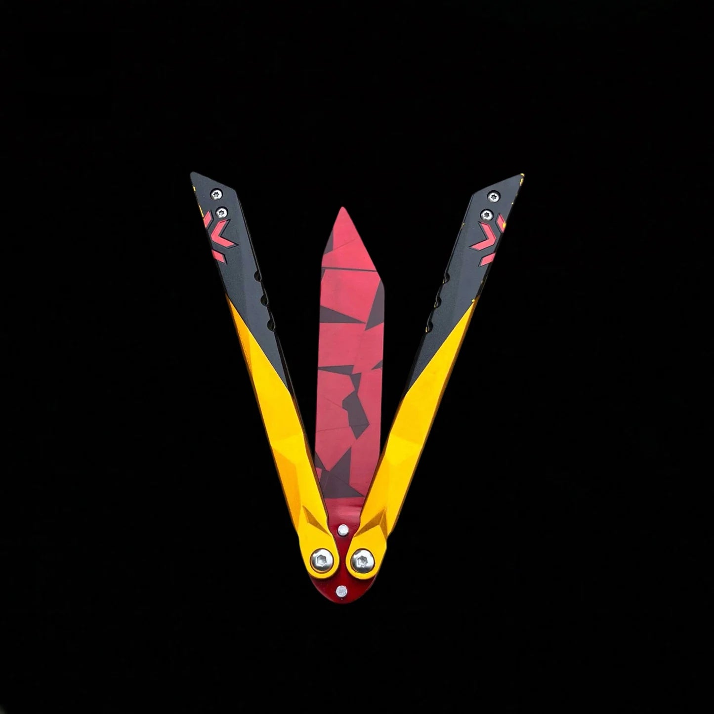 25CM/9.8 High-quality Metal Champion Knife Red Blunt Blade Trainer Cosplay Prop