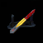 25CM/9.8 High-quality Metal Champion Knife Red Blunt Blade Trainer Cosplay Prop