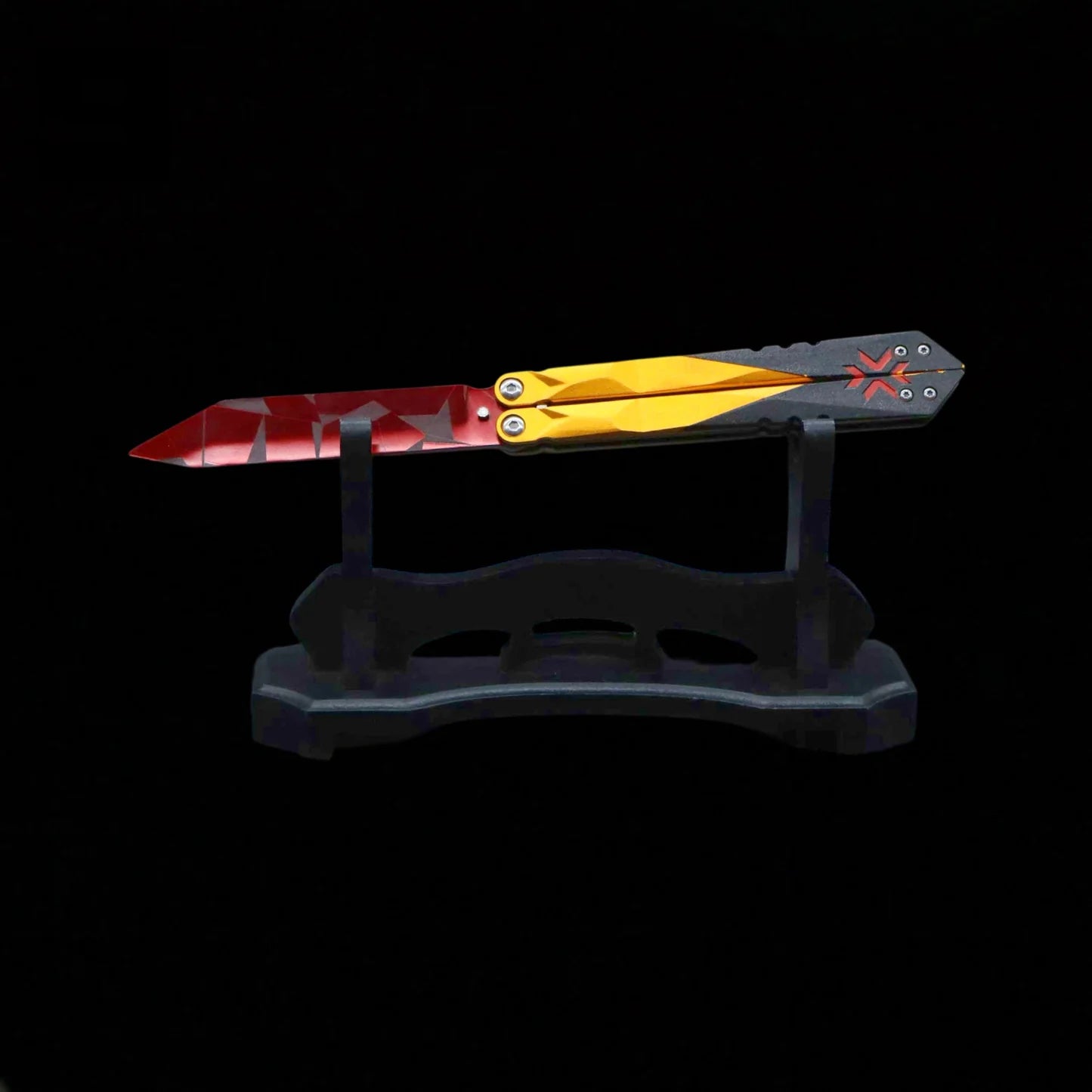 25CM/9.8 High-quality Metal Champion Knife Red Blunt Blade Trainer Cosplay Prop
