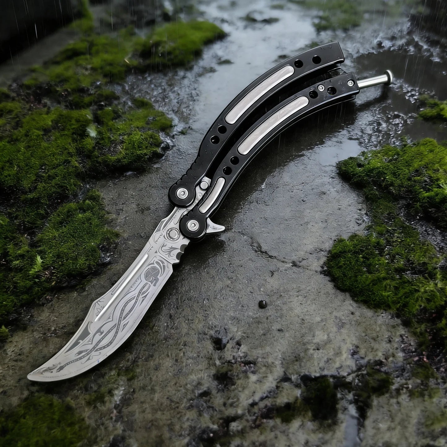 CS Balisong Blunt Blade Trainer Metal Replica Collection