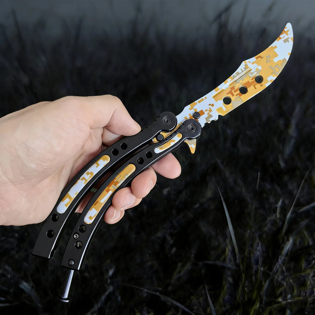 CS Balisong Blunt Blade Trainer Metal Replica Collection