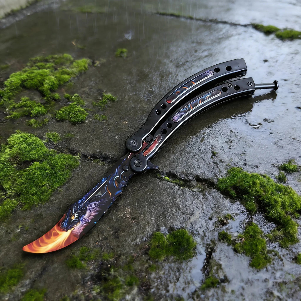 CS Balisong Blunt Blade Trainer Metal Replica Collection