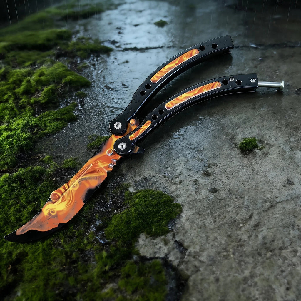 CS Balisong Blunt Blade Trainer Metal Replica Collection