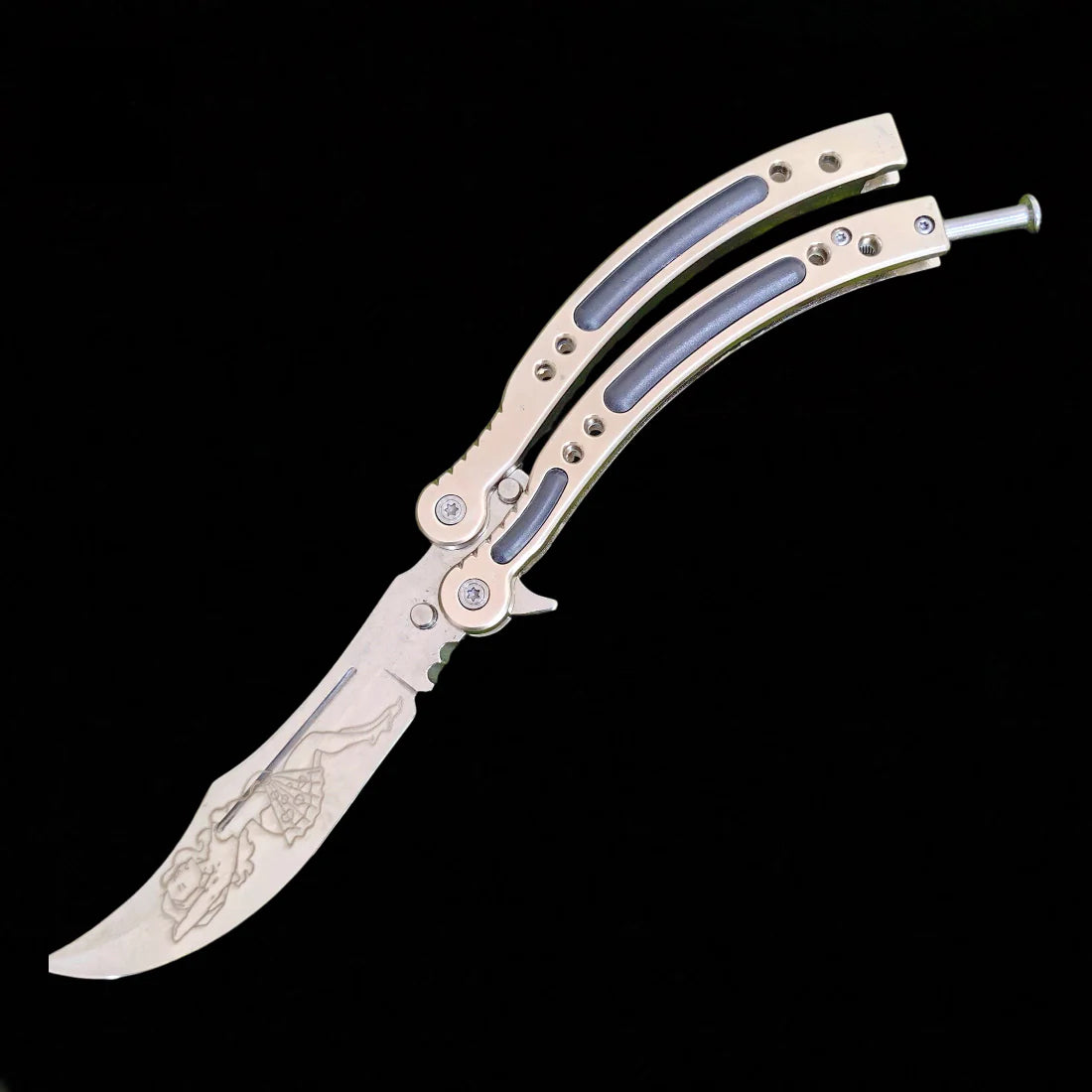 CS Balisong Blunt Blade Trainer Metal Replica Collection