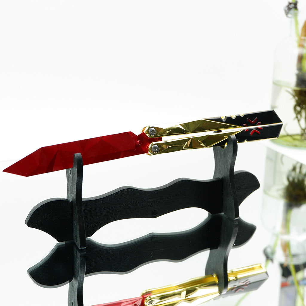 25CM/9.8 High-quality Metal Champion Knife Red Blunt Blade Trainer Cosplay Prop
