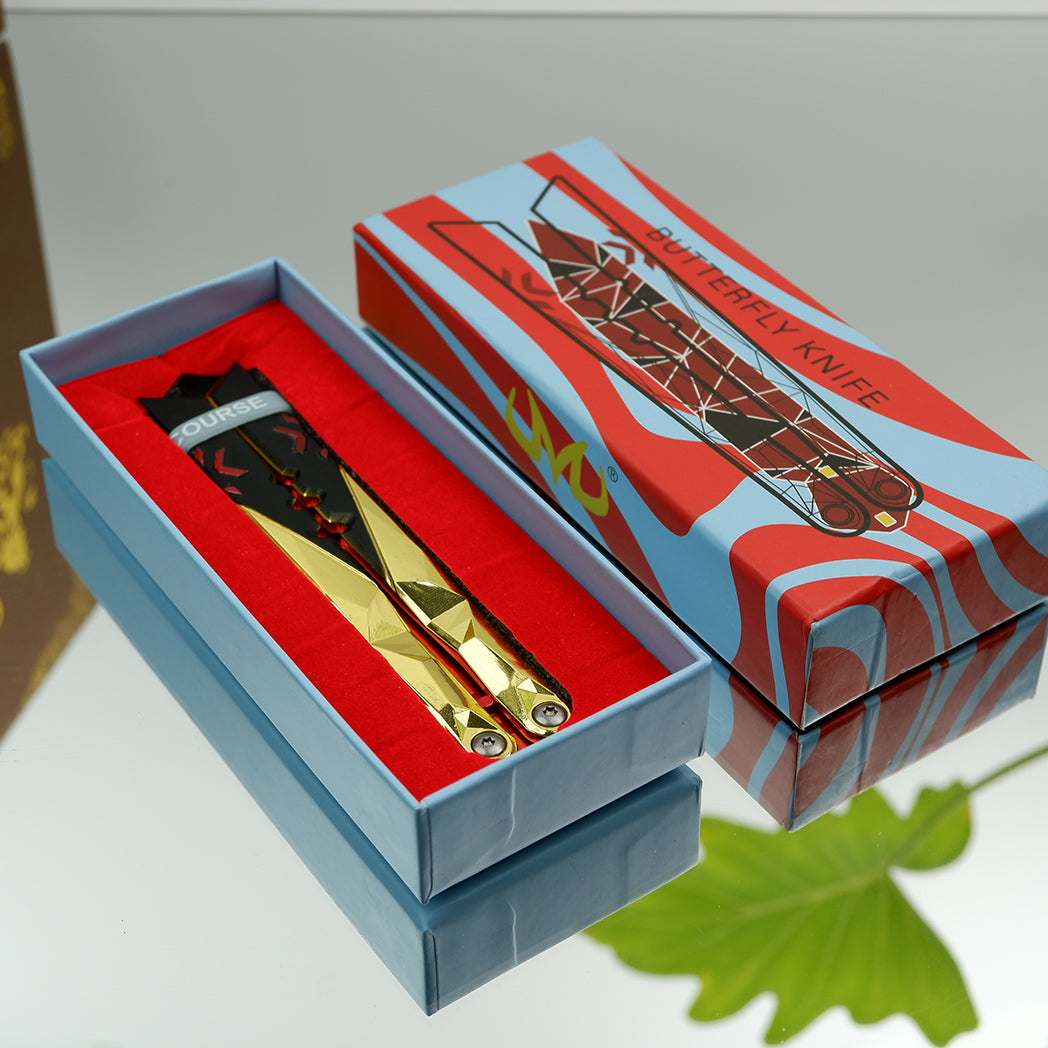 25CM/9.8 High-quality Metal Champion Knife Red Blunt Blade Trainer Cosplay Prop