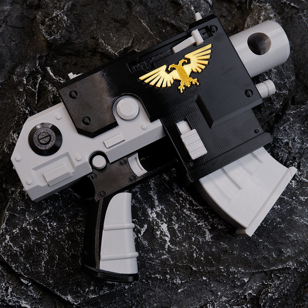 Warhammer 40K 1:1 Scale Pistol Prop Replica – Bolt Pistol, Plasma Pistol or Laspistol Eco-Resin Cosplay Collectible