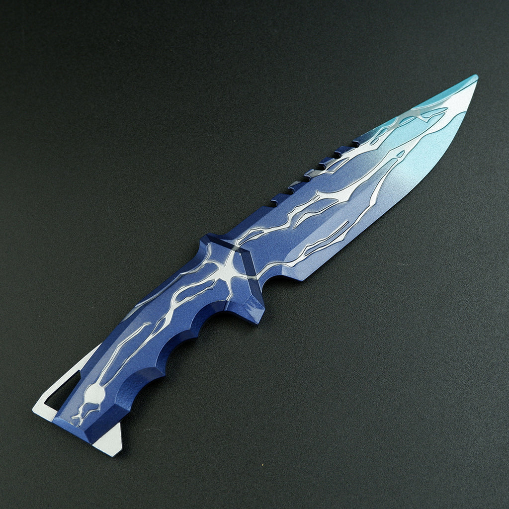 Valorant Smite Knife 21cm Heavy Metal Replica – Blue Lightning Zinc Alloy Display Collectible