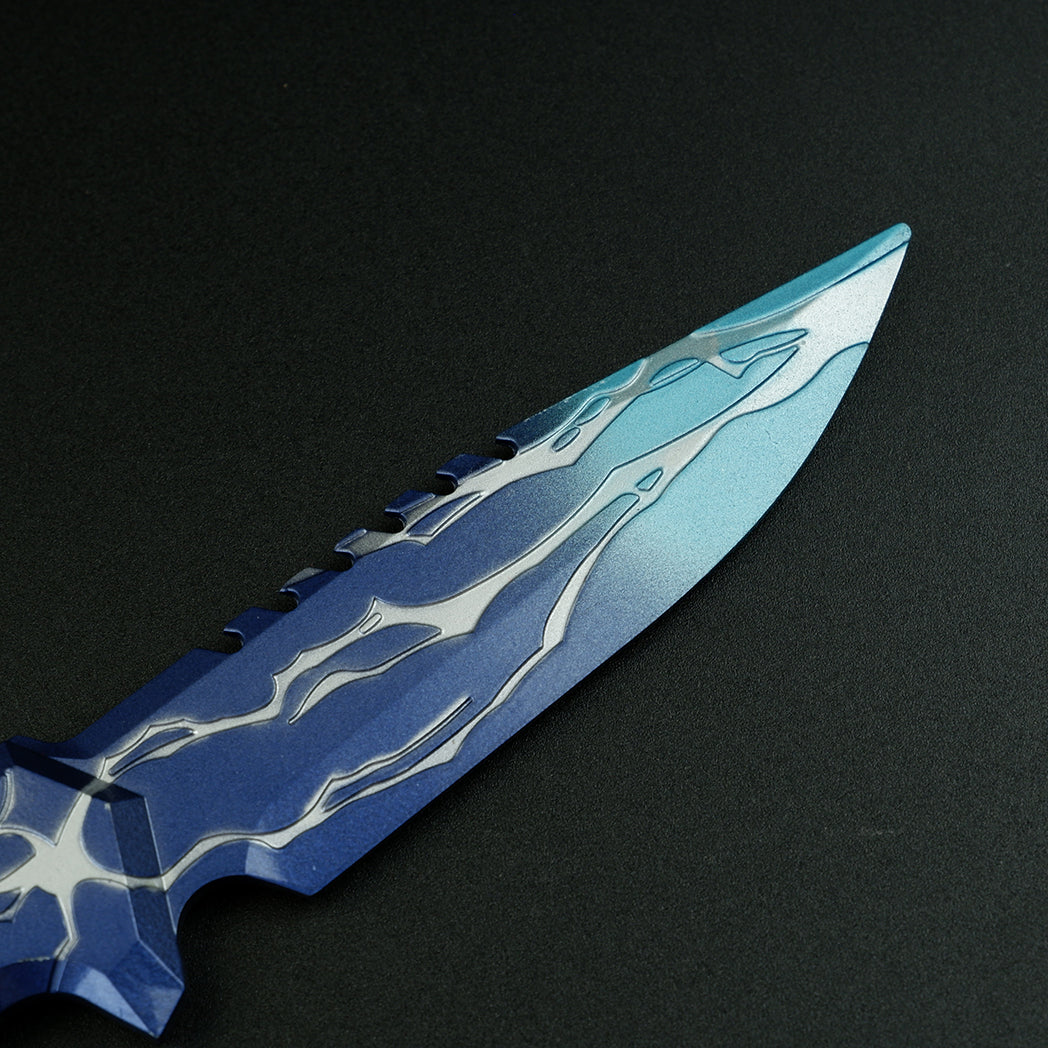 Valorant Smite Knife 21cm Heavy Metal Replica – Blue Lightning Zinc Alloy Display Collectible