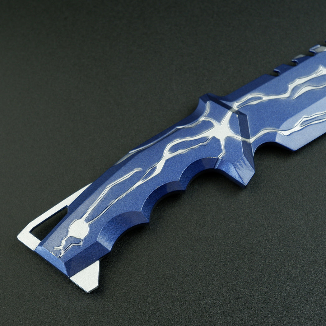 Valorant Smite Knife 21cm Heavy Metal Replica – Blue Lightning Zinc Alloy Display Collectible
