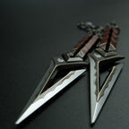 Valorant Kuronami Black Wave Blade Dual Dagger 18cm Heavy Metal Replica – Display Cosplay Collectible