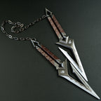 Valorant Kuronami Black Wave Blade Dual Dagger 18cm Heavy Metal Replica – Display Cosplay Collectible