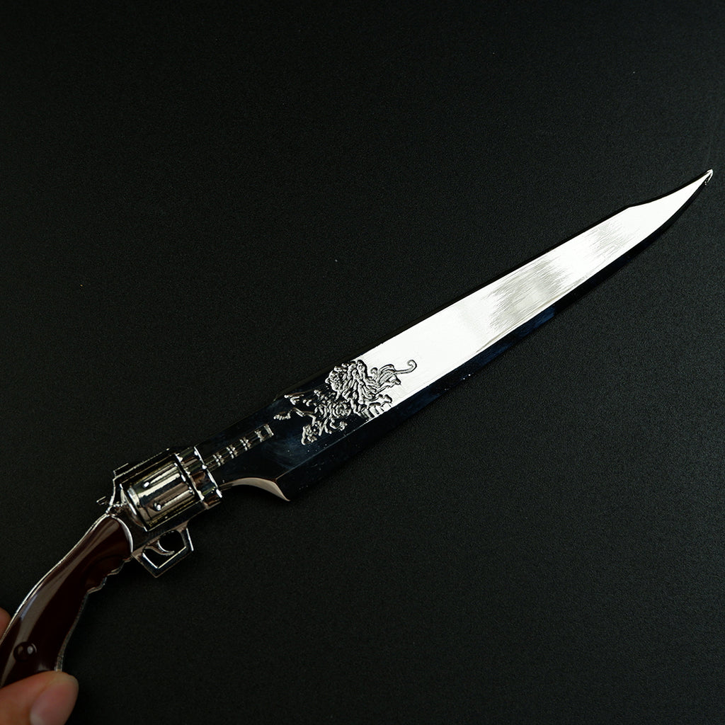 Final Fantasy VIII Squall Leonhart Revolver Gunblade 22cm Metal Replica – FF8 Display Collectible