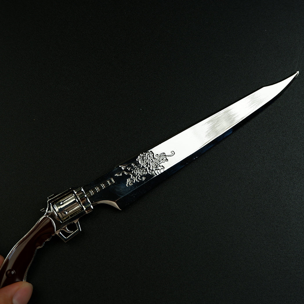 Final Fantasy VIII Squall Leonhart Revolver Gunblade 22cm Metal Replica – FF8 Display Collectible