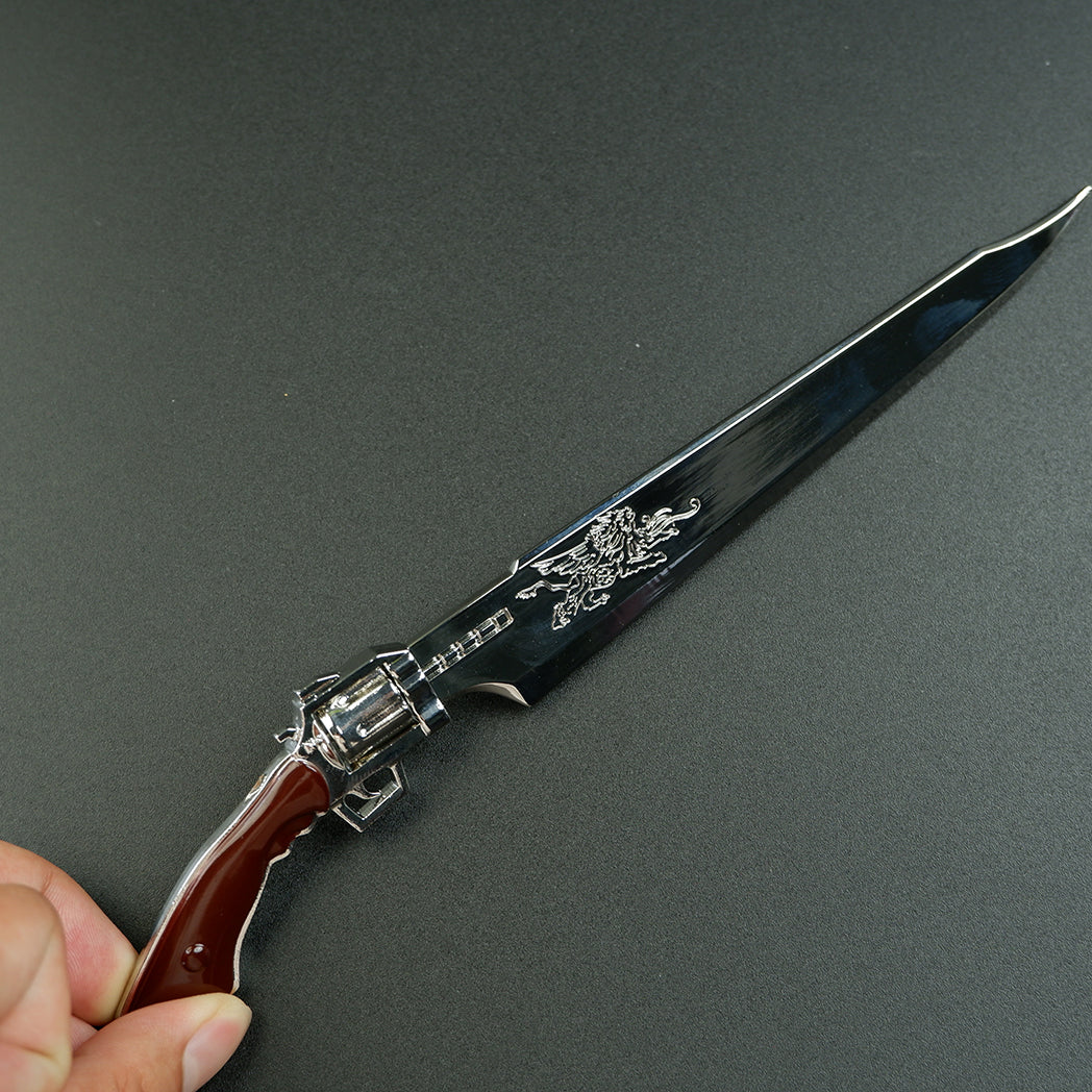 Final Fantasy VIII Squall Leonhart Revolver Gunblade 22cm Metal Replica – FF8 Display Collectible