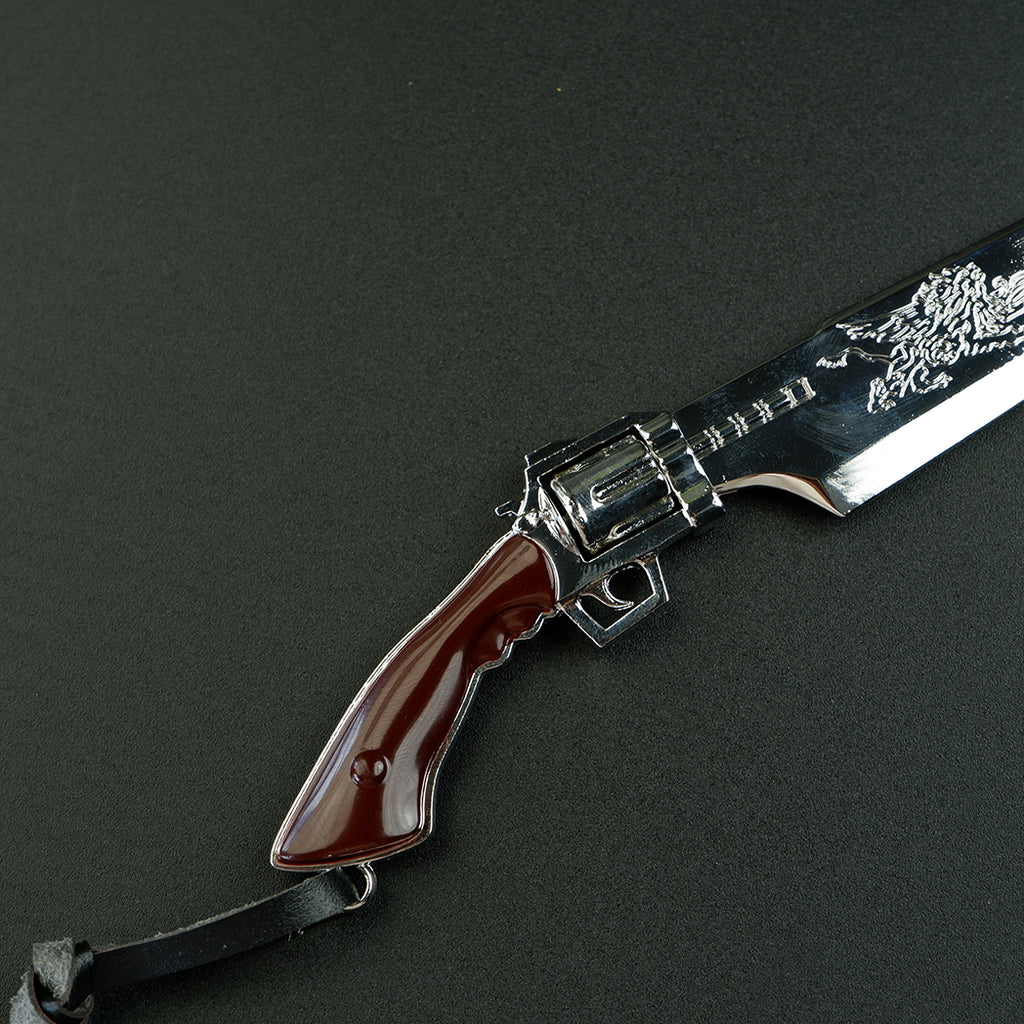 Final Fantasy VIII Squall Leonhart Revolver Gunblade 22cm Metal Replica – FF8 Display Collectible