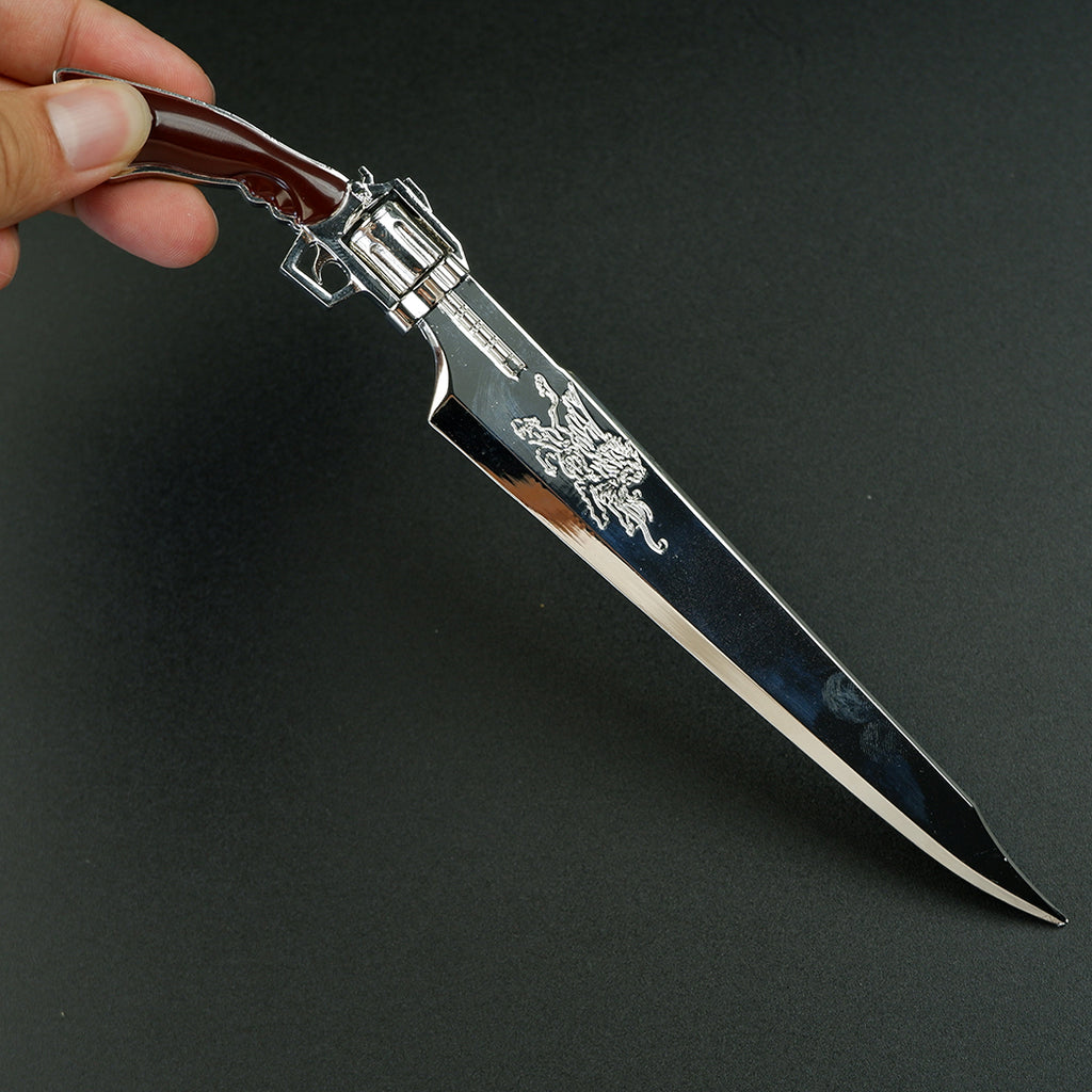 Final Fantasy VIII Squall Leonhart Revolver Gunblade 22cm Metal Replica – FF8 Display Collectible