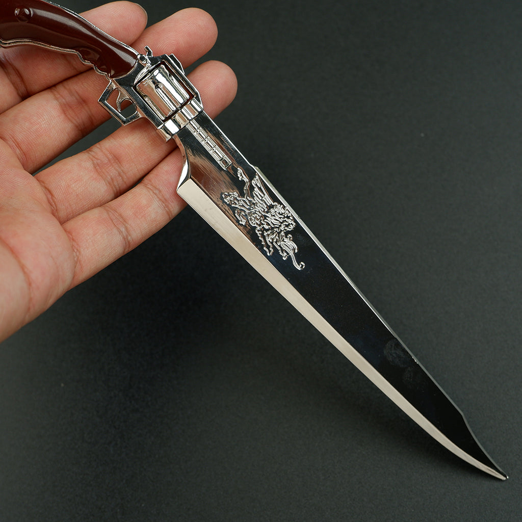 Final Fantasy VIII Squall Leonhart Revolver Gunblade 22cm Metal Replica – FF8 Display Collectible
