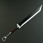Final Fantasy Cloud Buster Sword Metal Keychain – Zinc Alloy RPG Mini Sword Bag Charm Collectible