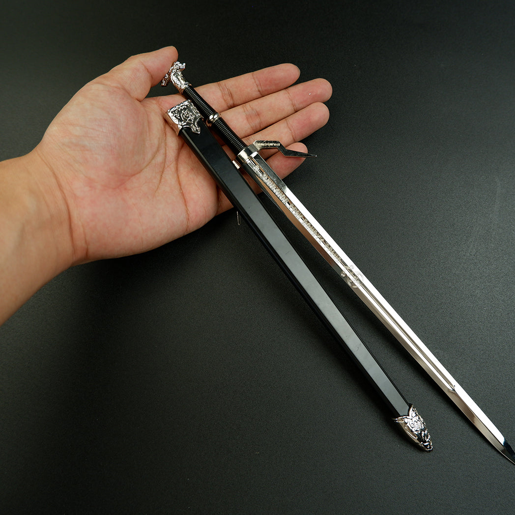 The Witcher Geralt Zireael Steel Sword 30cm Metal Replica – Alloy Display Cosplay Collectible