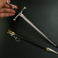 Lord of the Rings Narsil Anduril Sword 30cm Metal Replica with Scabbard – Tolkien Display Collectible