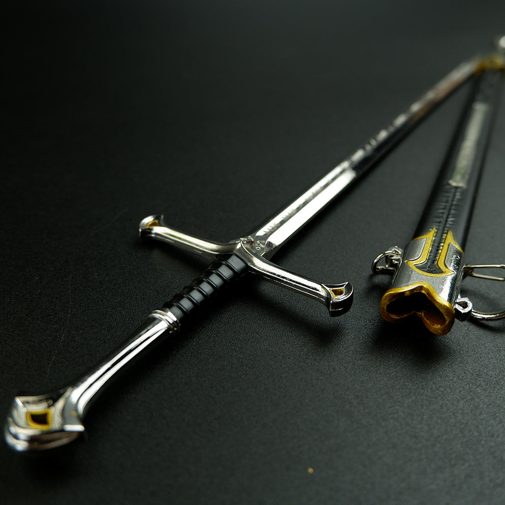 Lord of the Rings Narsil Anduril Sword 30cm Metal Replica with Scabbard – Tolkien Display Collectible