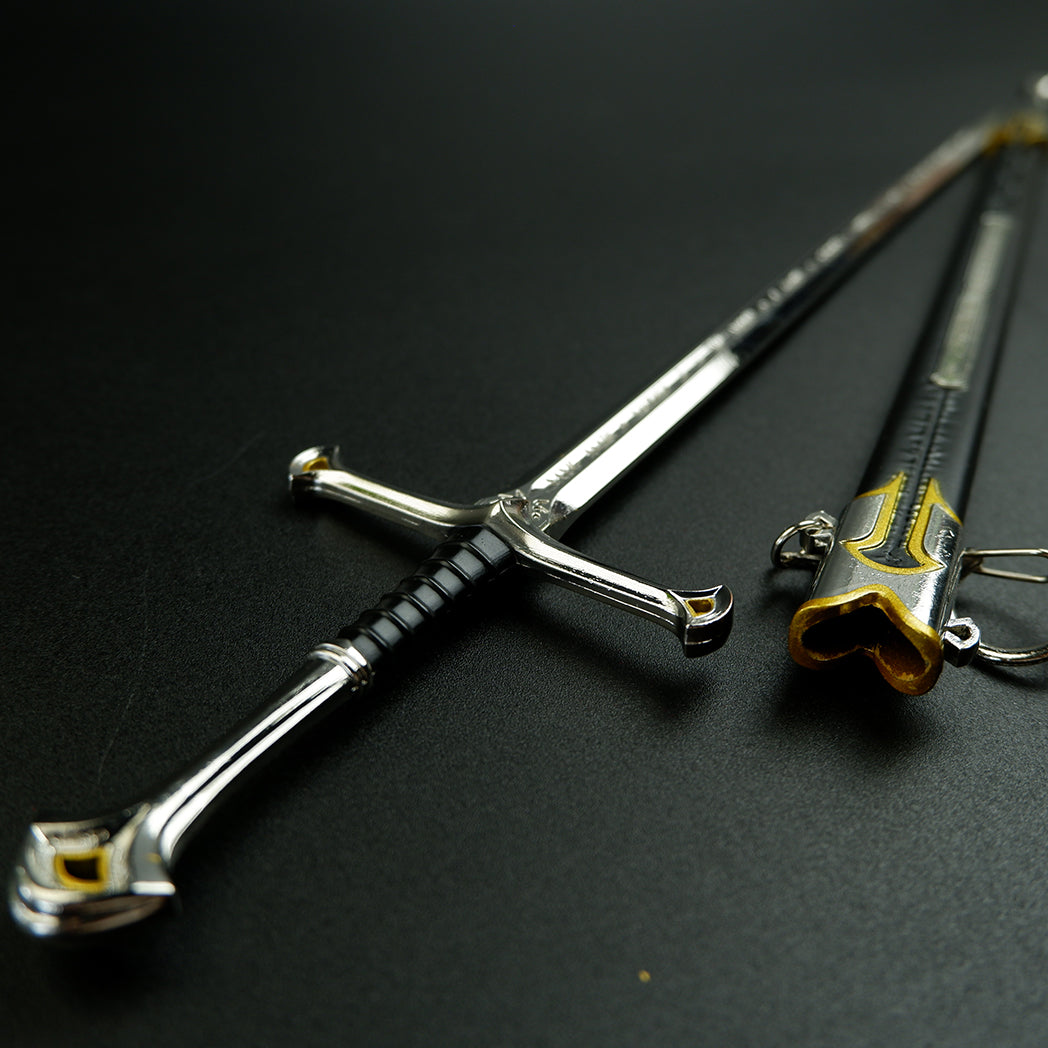 Lord of the Rings Narsil Anduril Sword 30cm Metal Replica with Scabbard – Tolkien Display Collectible