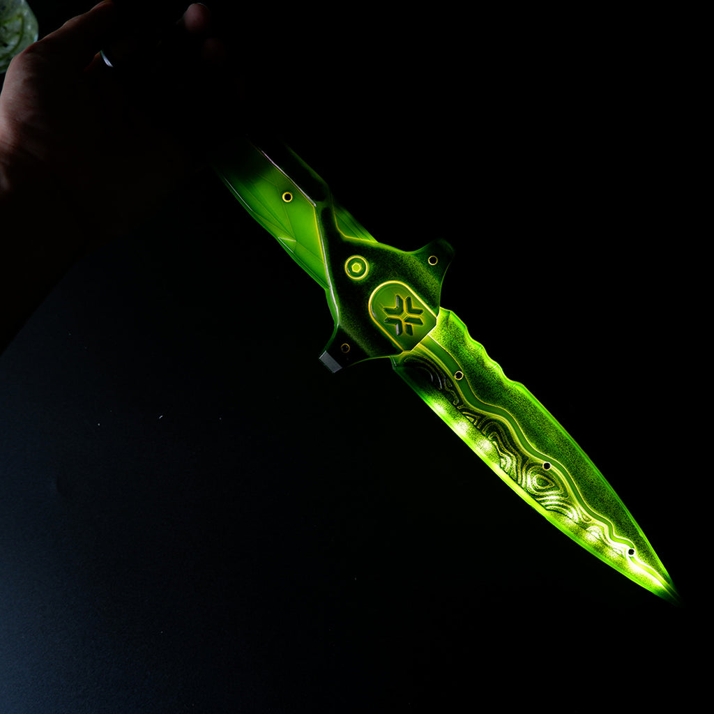 Valorant Tactical Dagger 45cm  LED Glowing Replica – Lightweight Cosplay Display Collectible