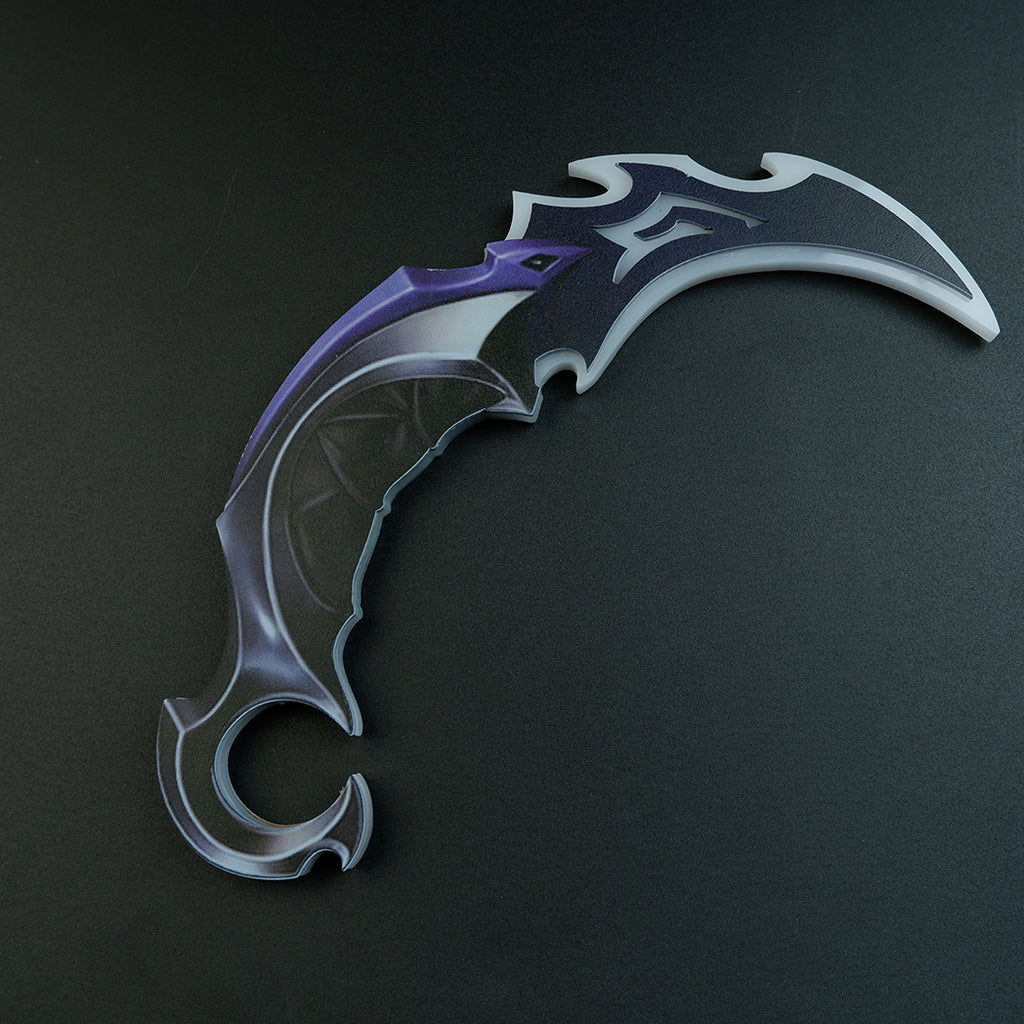 Valorant Reaver 2.0 Karambit LED Glowing Replica 25cm – USB Rechargeable Blue Light Cosplay Collectible