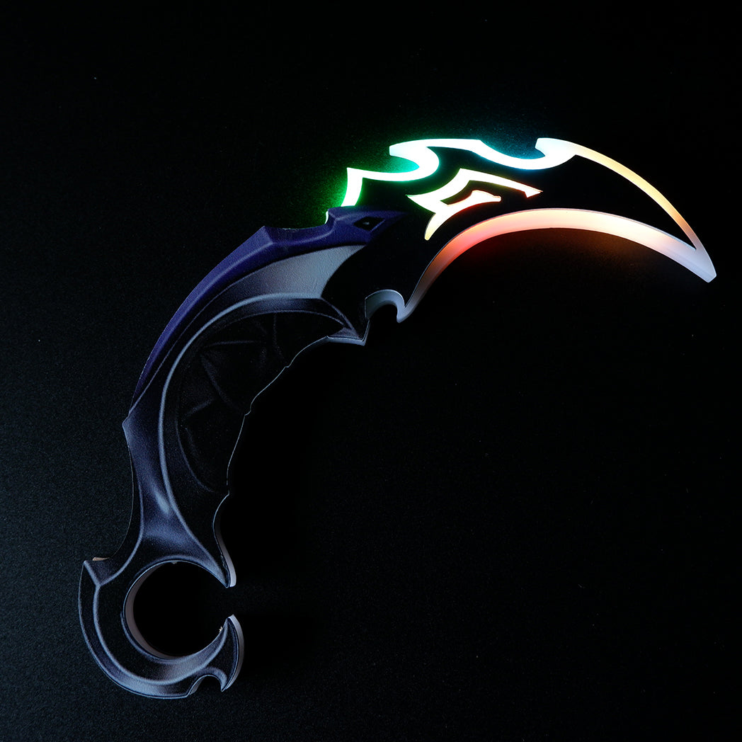 Valorant Reaver 2.0 Karambit LED Glowing Replica 25cm – USB Rechargeable Blue Light Cosplay Collectible