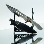 Valorant Sovereign Knife 22cm Metal Replica with Sheath & Stand – Zinc Alloy Celestial Engraved Dagger Collectible