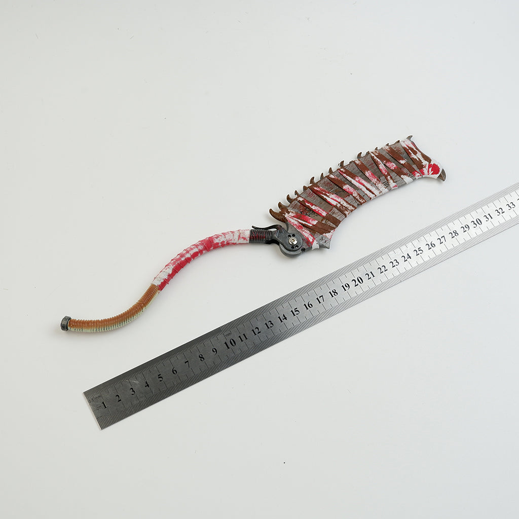 Bloodborne Saw Cleaver 22cm Metal Replica with Stand – Zinc Alloy Blood-Splattered Hunter Trick Weapon Collectible