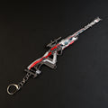 Apex Legends Triple Take Sniper Rifle Metal Weapon Replica Keychain - Invader Skin Gun Model Toy Figure for Gamers & Collectors