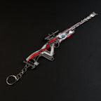 Apex Legends Triple Take Sniper Rifle Metal Weapon Replica Keychain - Invader Skin Gun Model Toy Figure for Gamers & Collectors