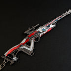 Apex Legends Triple Take Sniper Rifle Metal Weapon Replica Keychain - Invader Skin Gun Model Toy Figure for Gamers & Collectors
