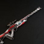 Apex Legends Triple Take Sniper Rifle Metal Weapon Replica Keychain - Invader Skin Gun Model Toy Figure for Gamers & Collectors
