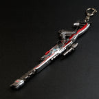 Apex Legends Triple Take Sniper Rifle Metal Weapon Replica Keychain - Invader Skin Gun Model Toy Figure for Gamers & Collectors