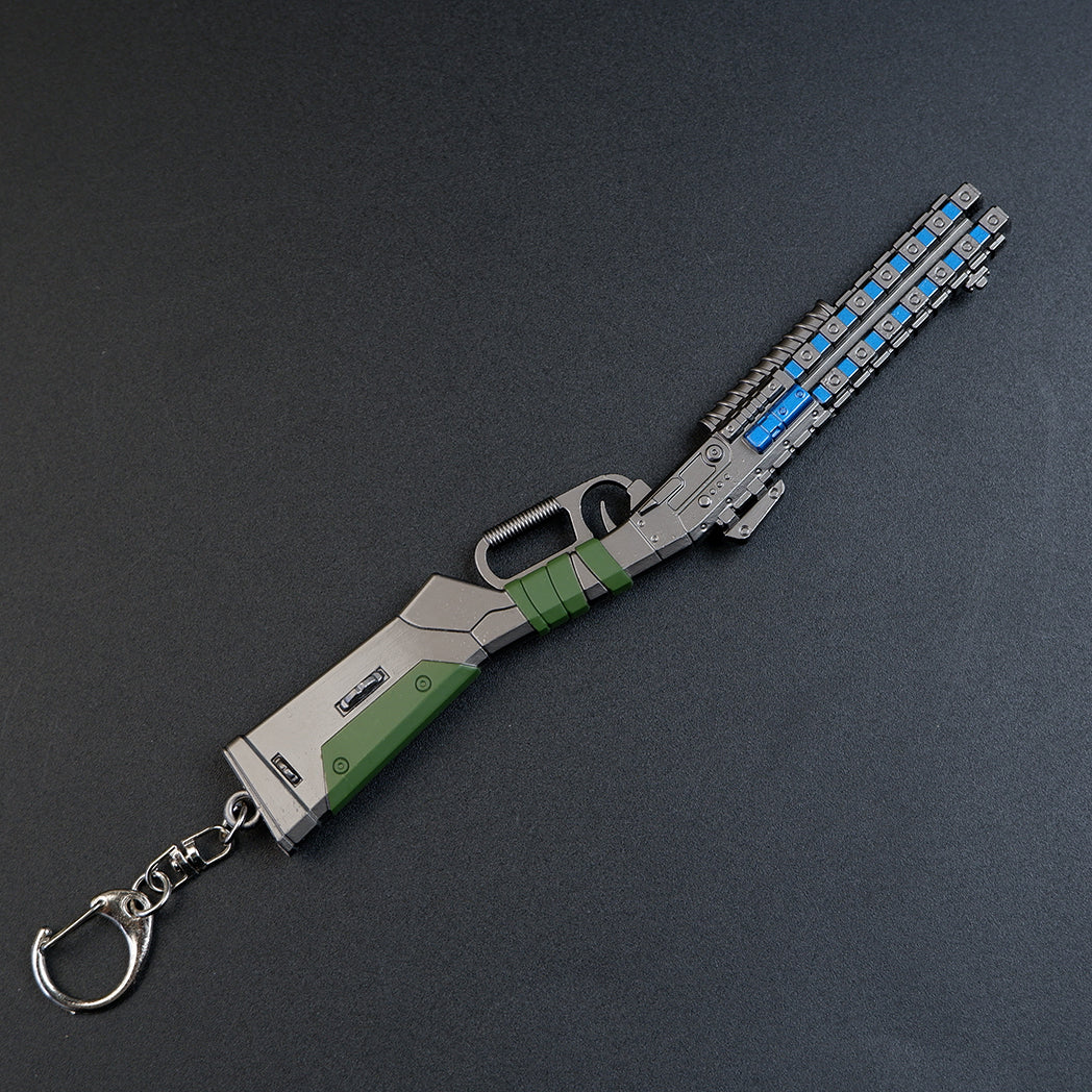 Apex Legends Peacekeeper Shotgun 16.5cm Metal Keychain – Zinc Alloy Lever-Action Replica Collectible