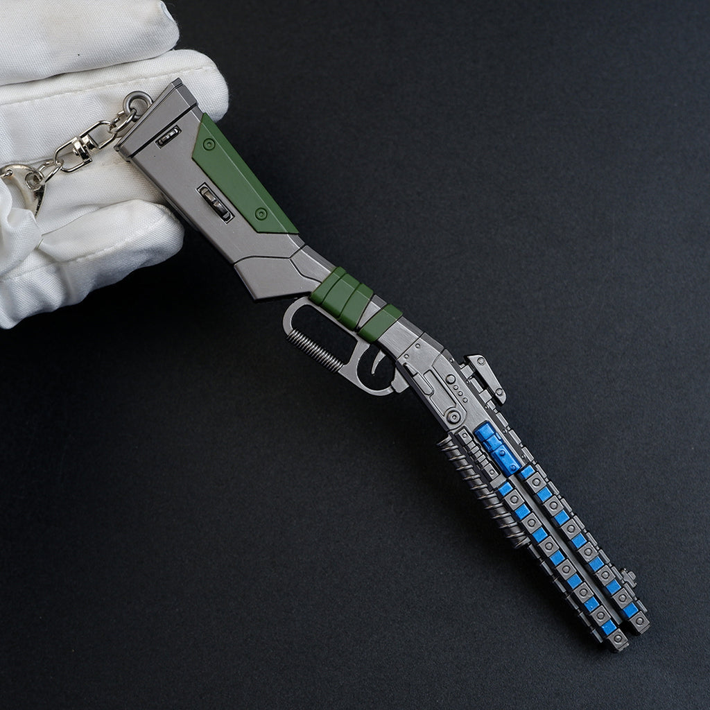 Apex Legends Peacekeeper Shotgun 16.5cm Metal Keychain – Zinc Alloy Lever-Action Replica Collectible