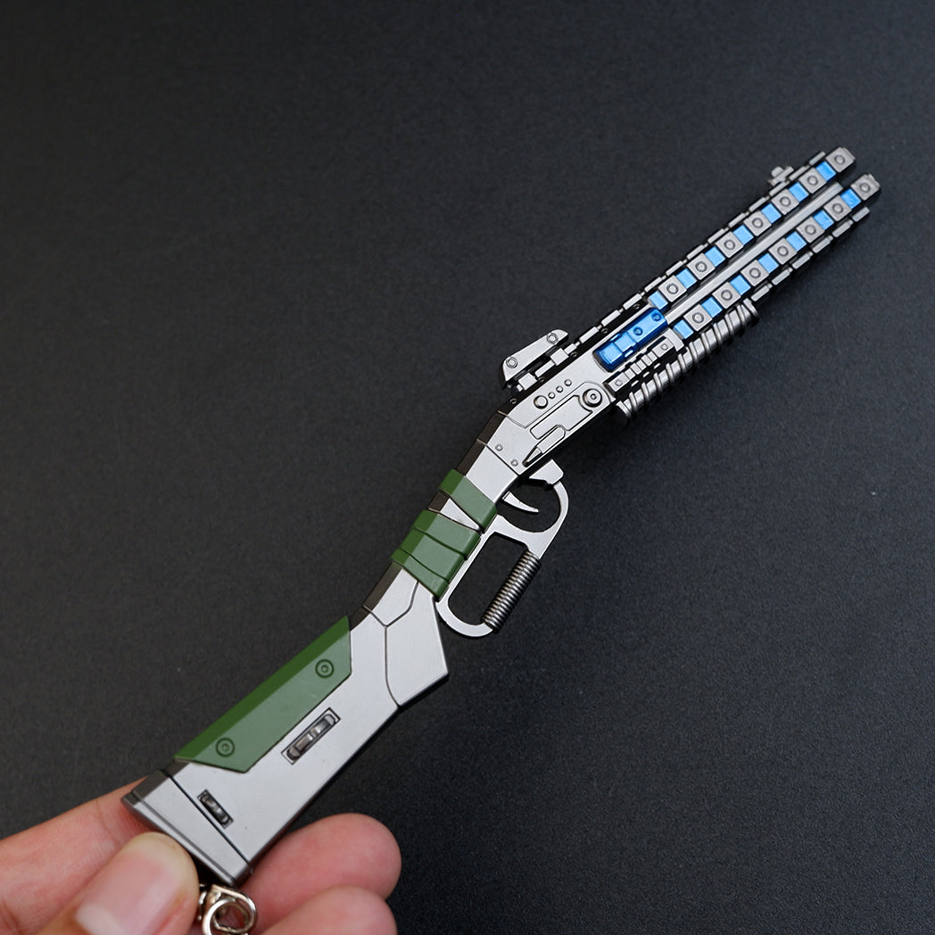 Apex Legends Peacekeeper Shotgun 16.5cm Metal Keychain – Zinc Alloy Lever-Action Replica Collectible