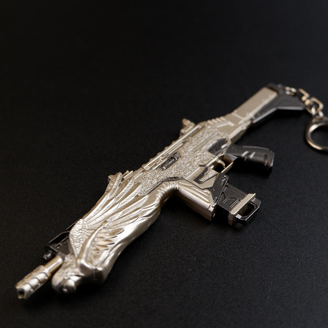 Apex Legends VK-47 Flatline Gold Legendary Skin 16cm Metal Keychain – Electroplated Zinc Alloy Replica